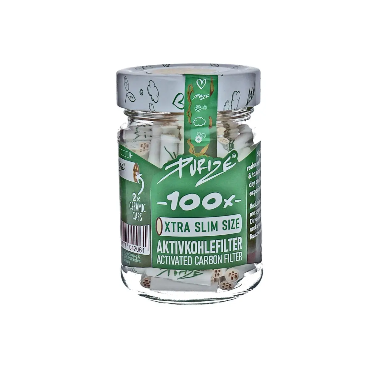 Filtre à charbon actif PURIZE® - XTRA Slim Size 100er