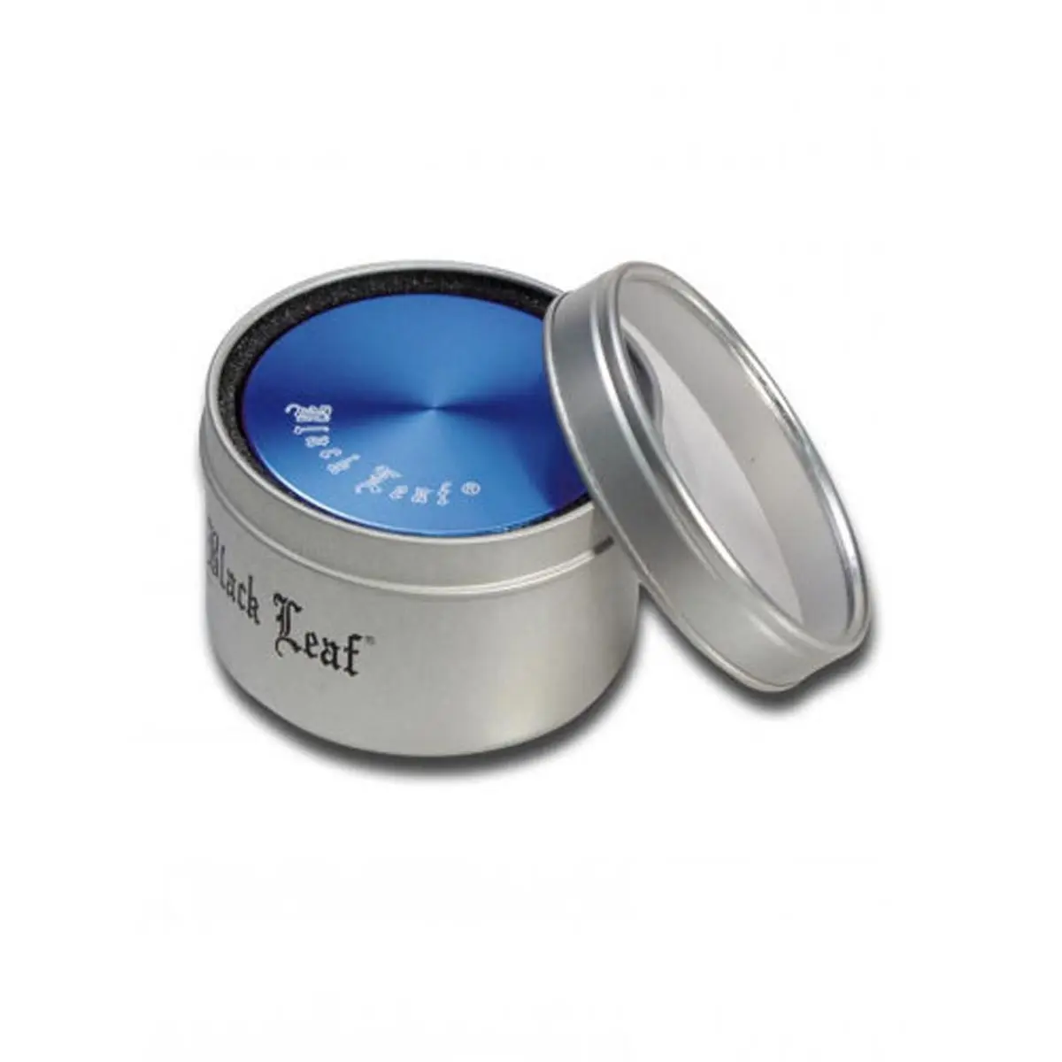 Grinder d'aluminium Black Leaf 4 pcs. avec aimant Ø 50mm bleu