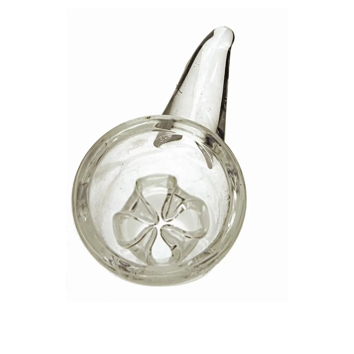 Tête en verre poignée 'Black Leaf' + tamis