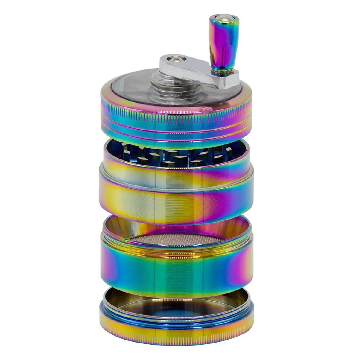 Grace Glass Amsterdam Broyeur à manivelle - arc-en-ciel 53mm