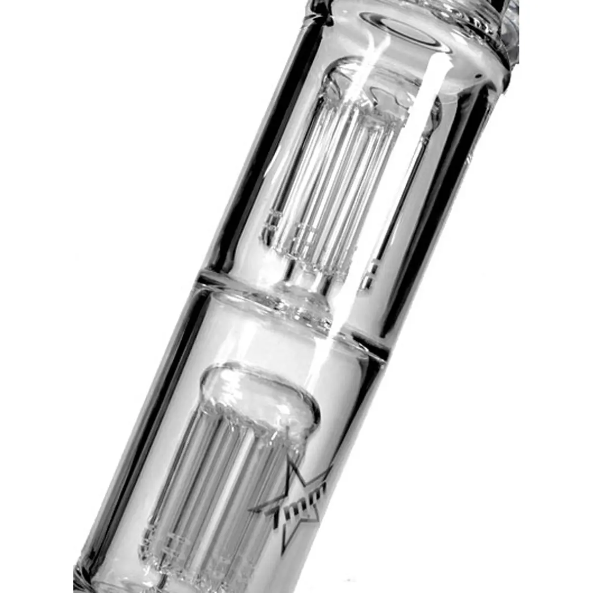 Blaze Glass Tower bong à double Percolateur - 56 cm, clear