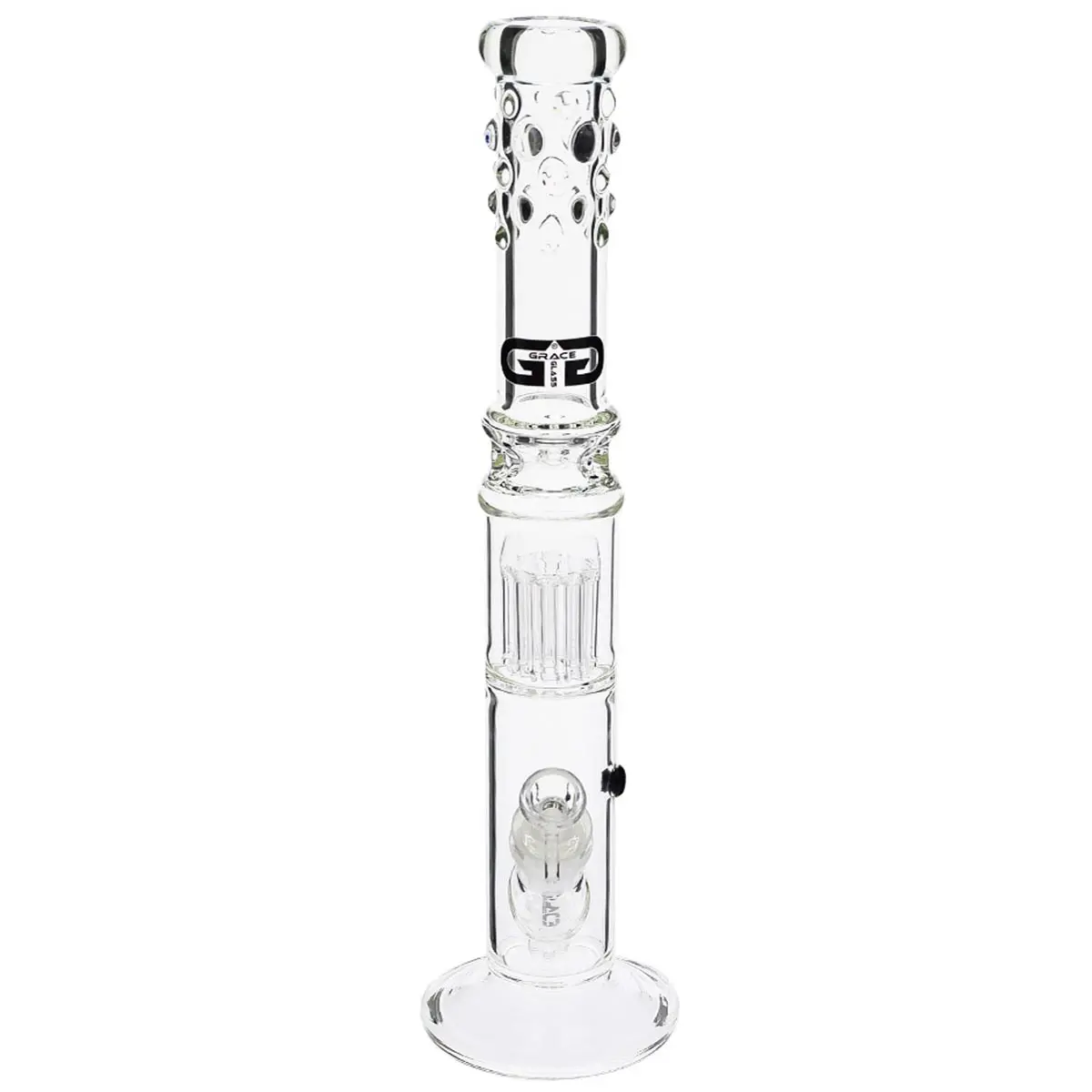Grace Glass Bong en verre "Bling Bling Bianca" 46 cm