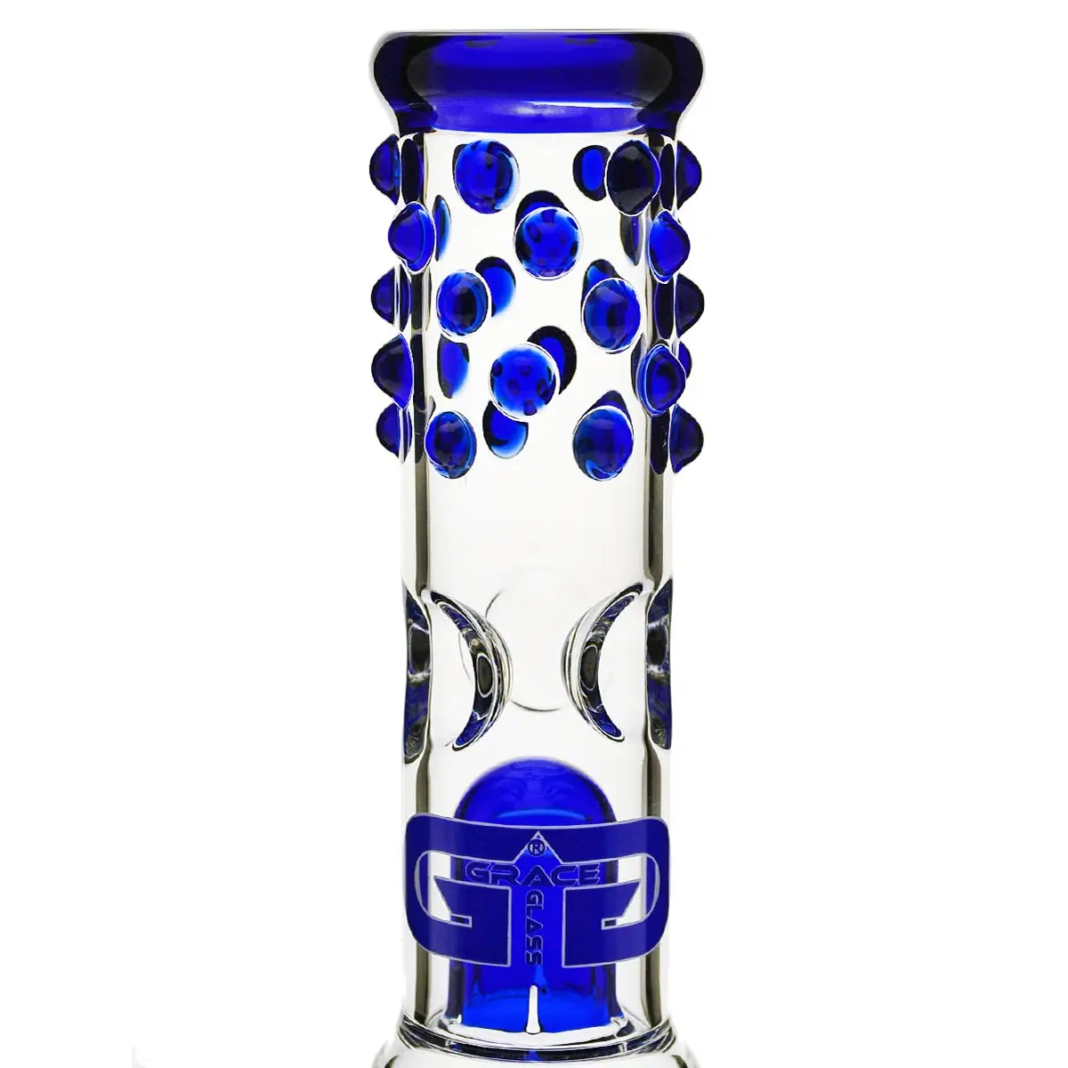 Grace Glass Bong en verre "Slender Blue Sarah" 38 cm
