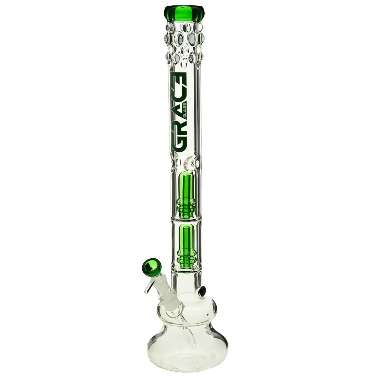 Grace Glass bang en verre "Green Appetent April" 56cm