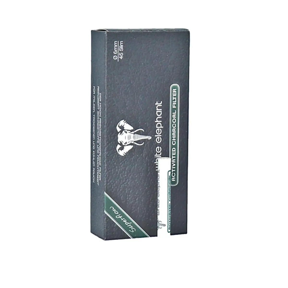 White Elephant Filtre à charbon actif 6mm - 45pcs