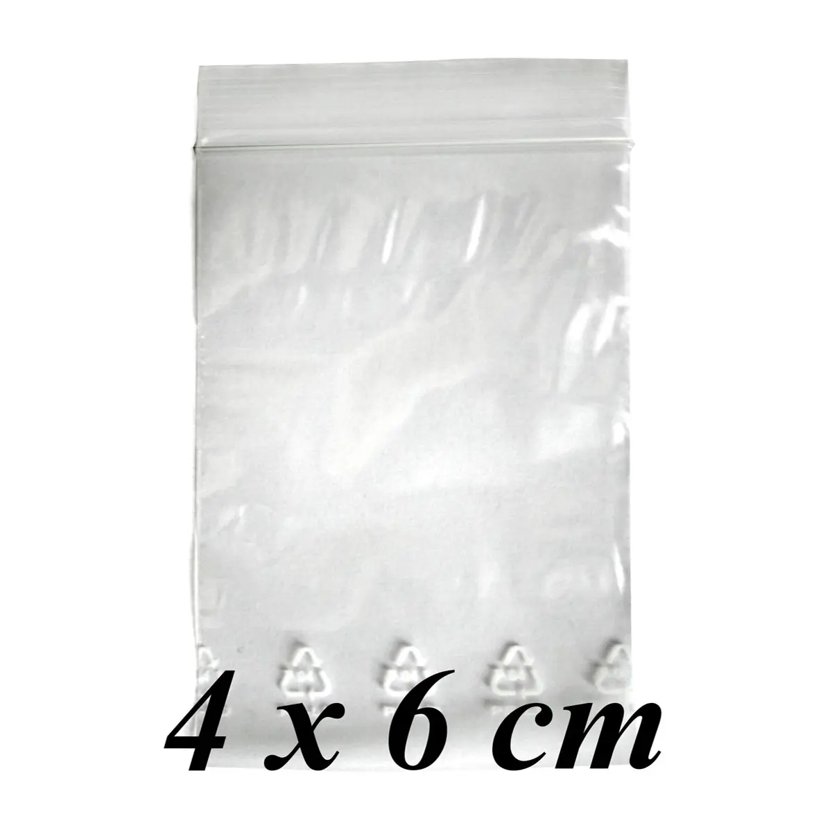 Sachets fermeture zip, 100 pièces - 4x6cm