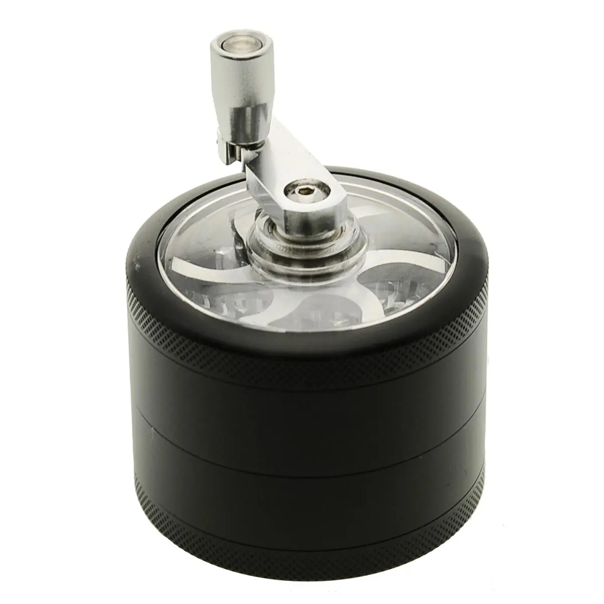 Grinder avec manivelle et fenêtre - noir