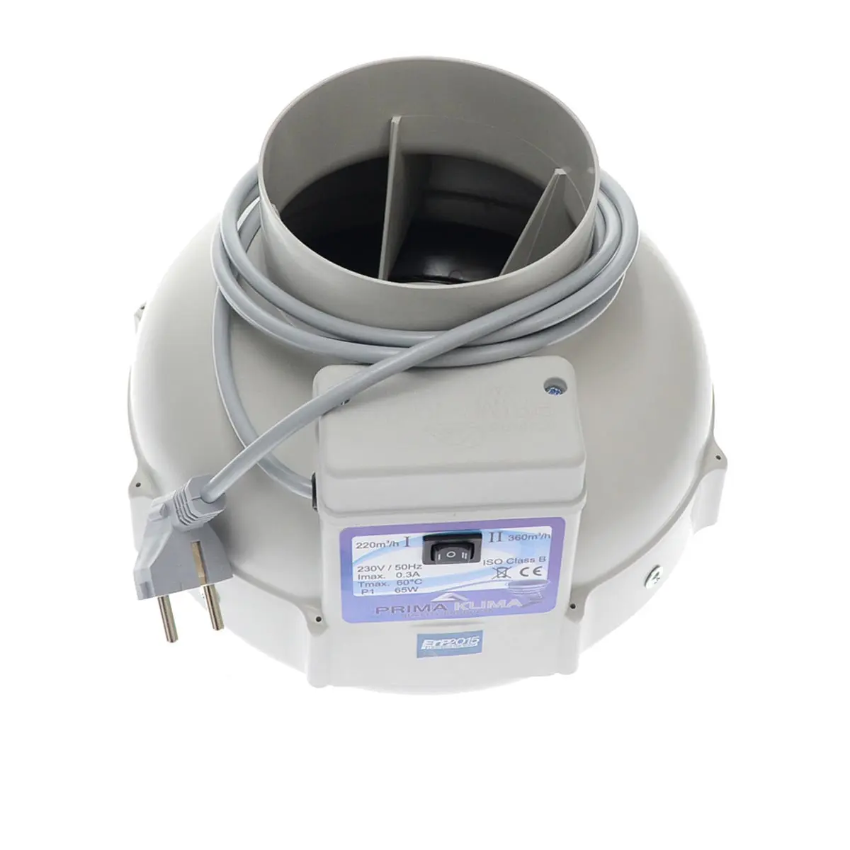 PrimaKlima kit d'air: ventilateur 2 vitesses + filtre