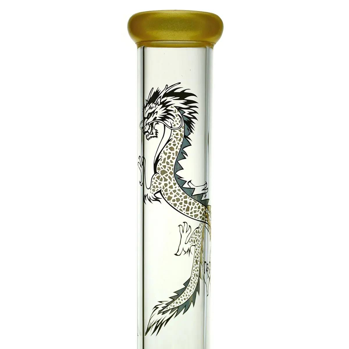 Black Leaf Bong GTI Golden Dragon droit