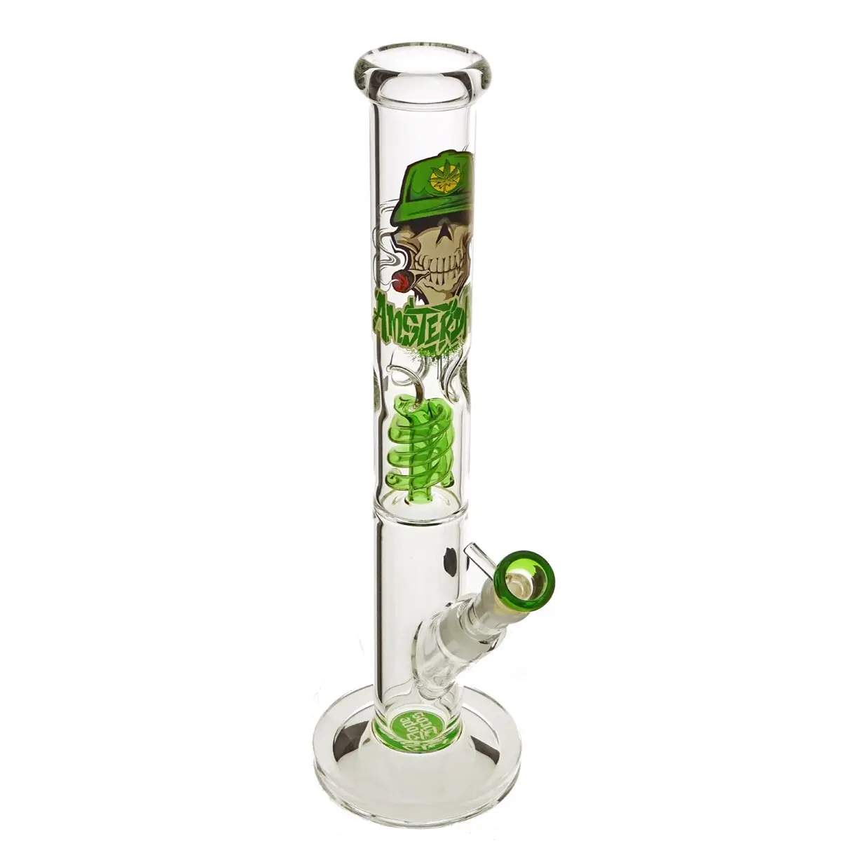 Bong Amsterdam Straight Skull 18.8 42cm Vert