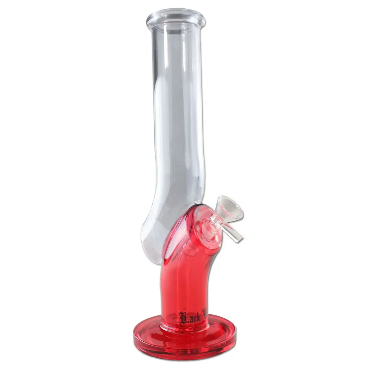 Bong en verre Black Leaf 'JL' rouge