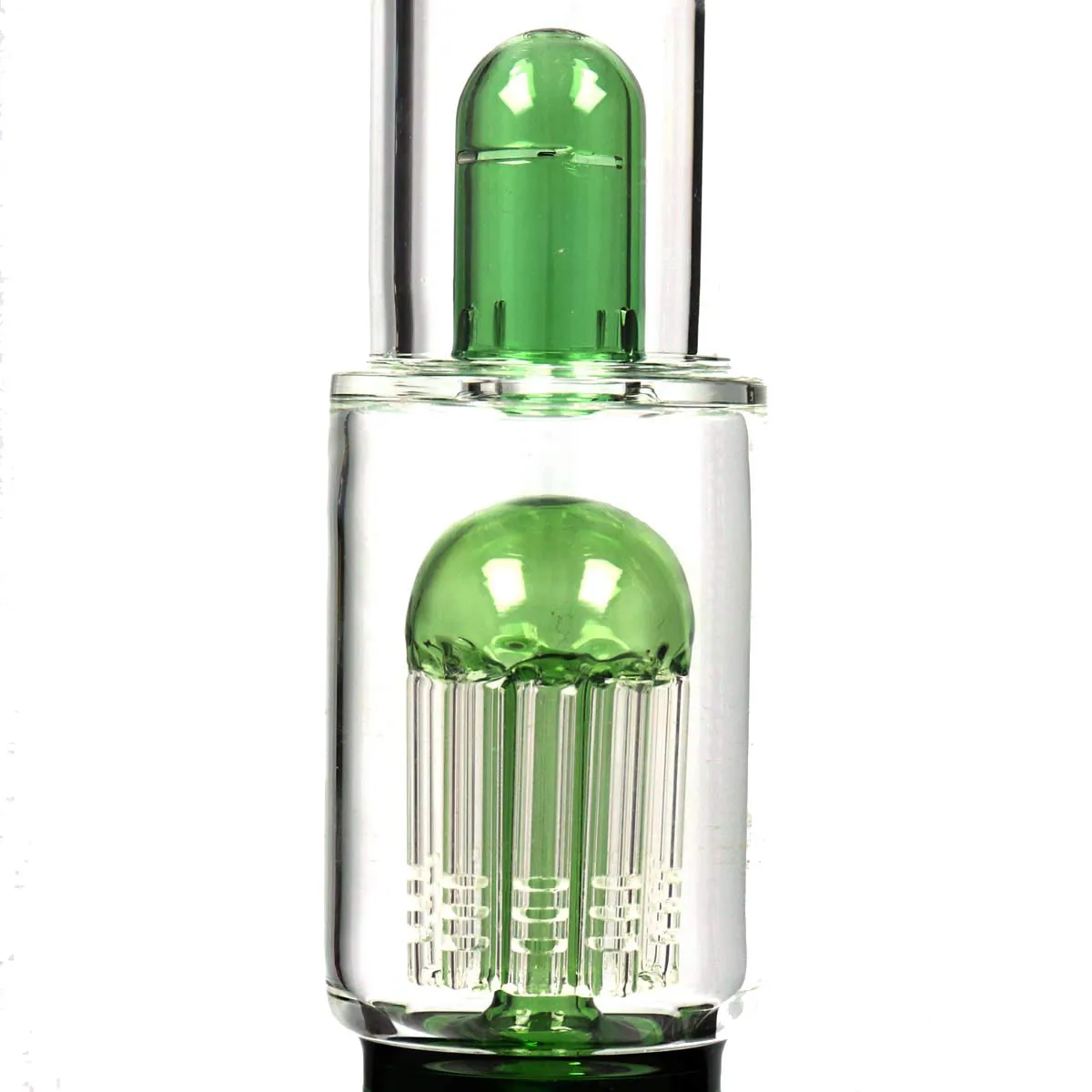 Grace Glass bang en verre "Prurient Green Penny" 35cm