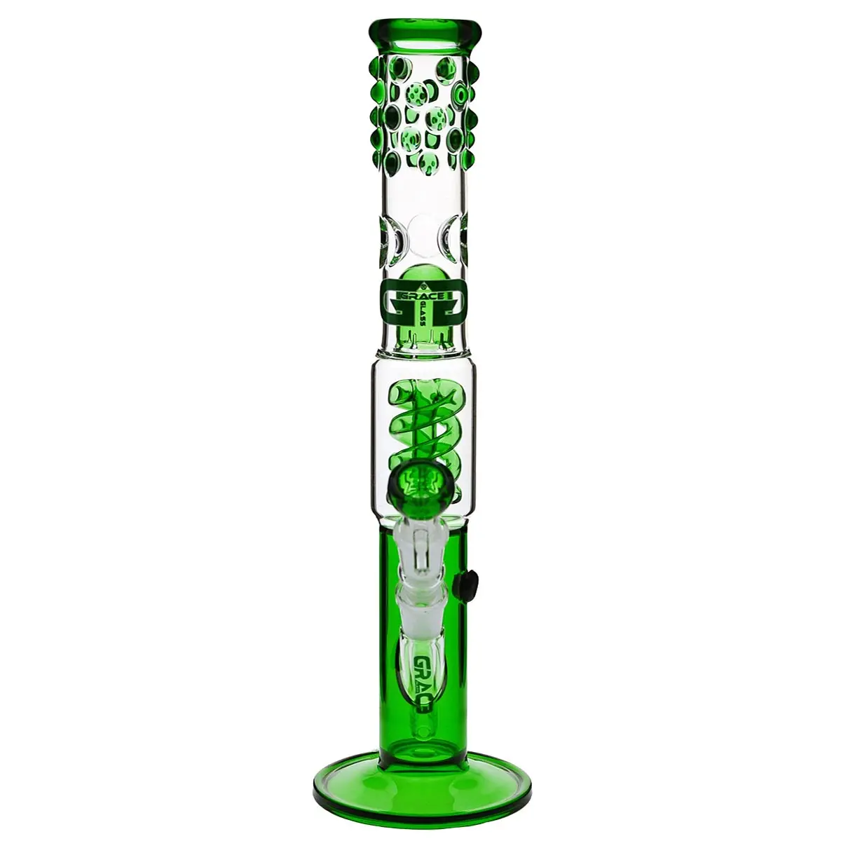 Grace Glass Bong en verre "Slender Green Sarah" 38 cm