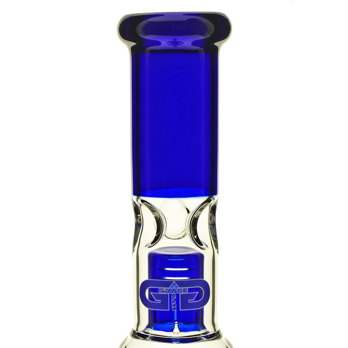 Grace Glass Bong en verre "Blue Dangly Donald" 39 cm