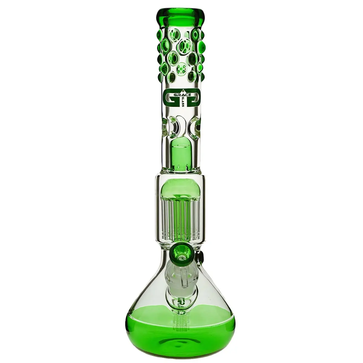 Grace Glass Bong en verre "Prurient Green Penny" 46cm