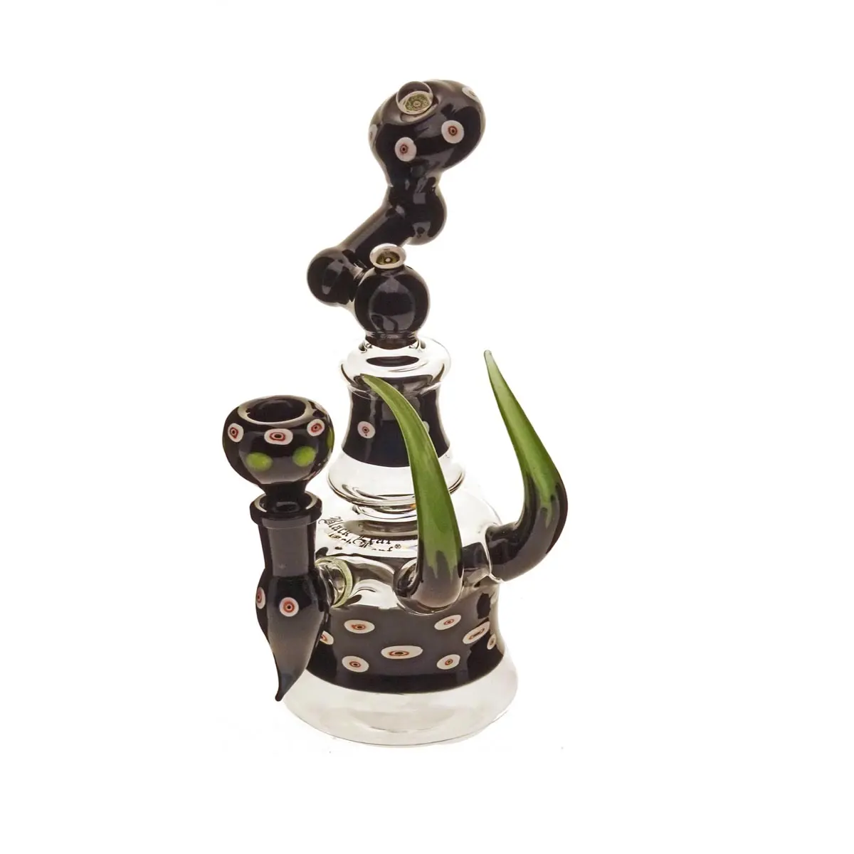 Pipe en verre 'Black Leaf' Horny 14,5 mm