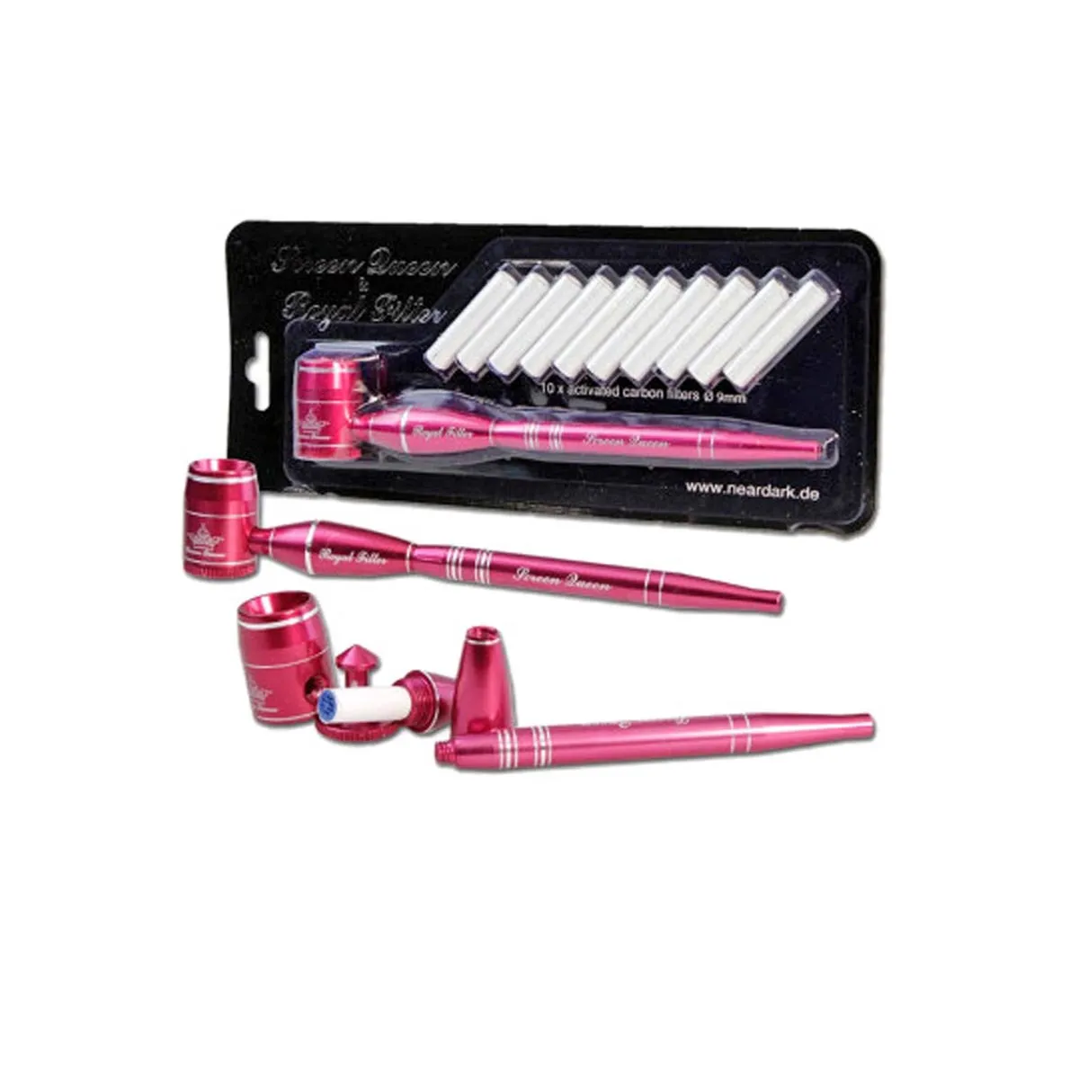 Pipe 'Screen Queen' avec adaptateur 'Royal Filter' rouge