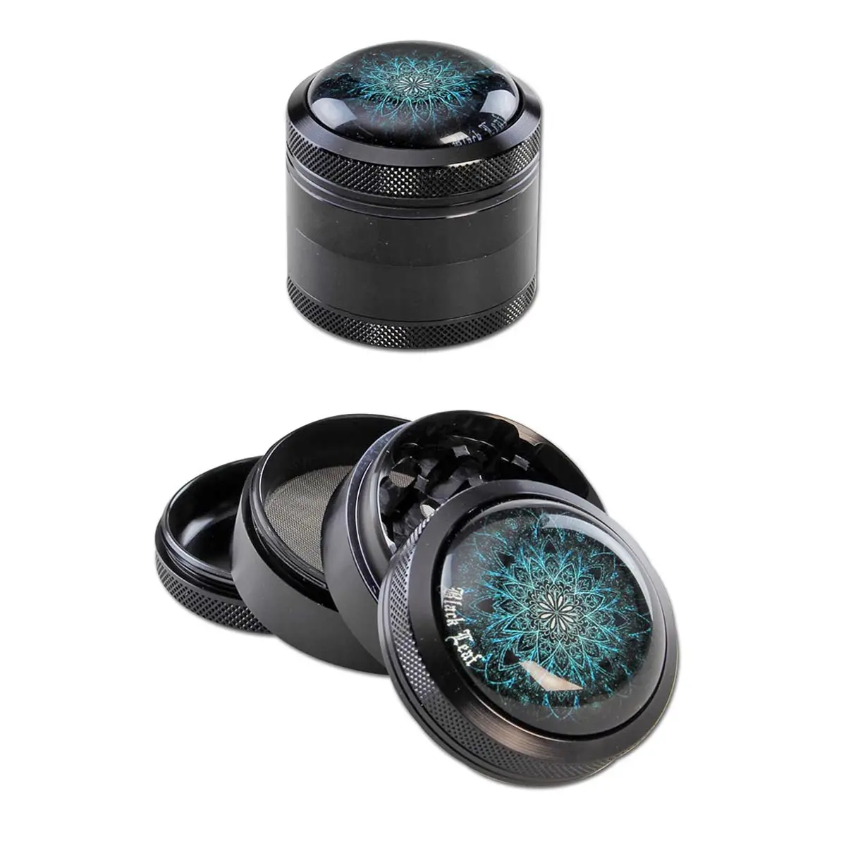 Black Leaf Mandala Grinder 50mm noir