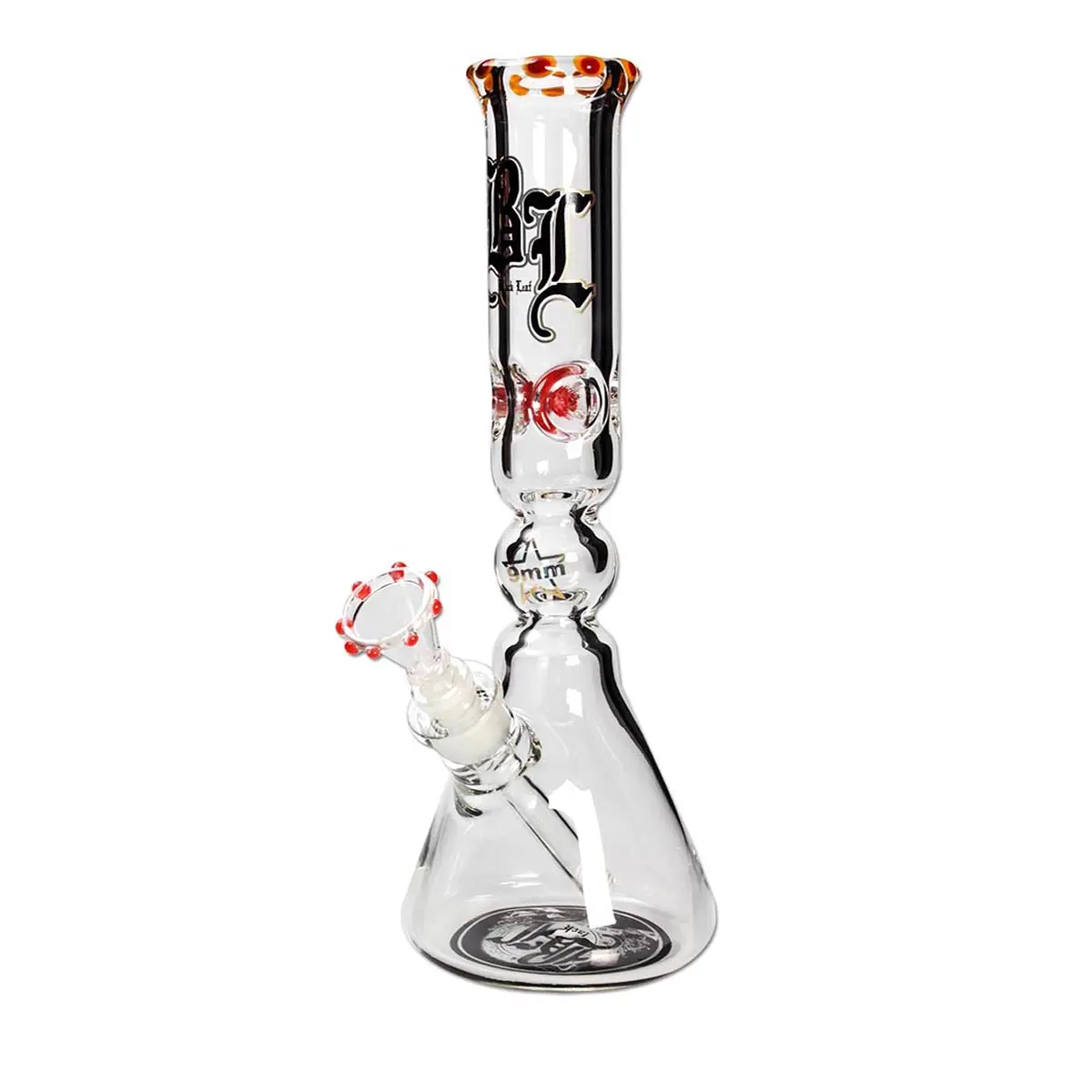 Black Leaf 9mm Bong "Sölid Smökynator" rouge / jaune