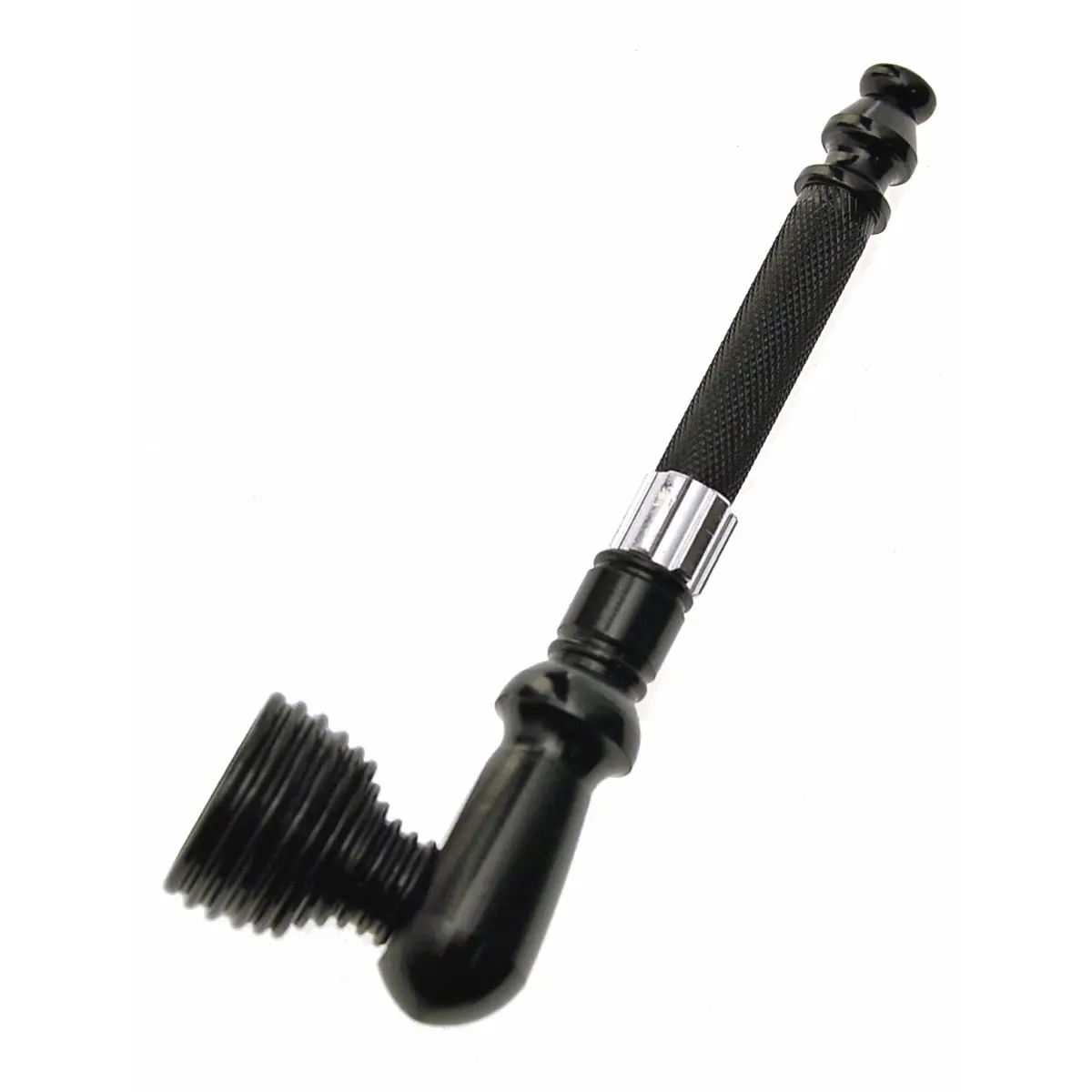 Pipe en alu anodisé avec sachet en velours - 12cm
