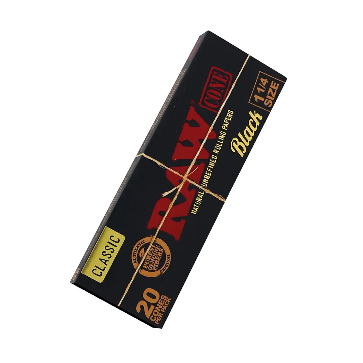 RAW Cones Black 1 1/4