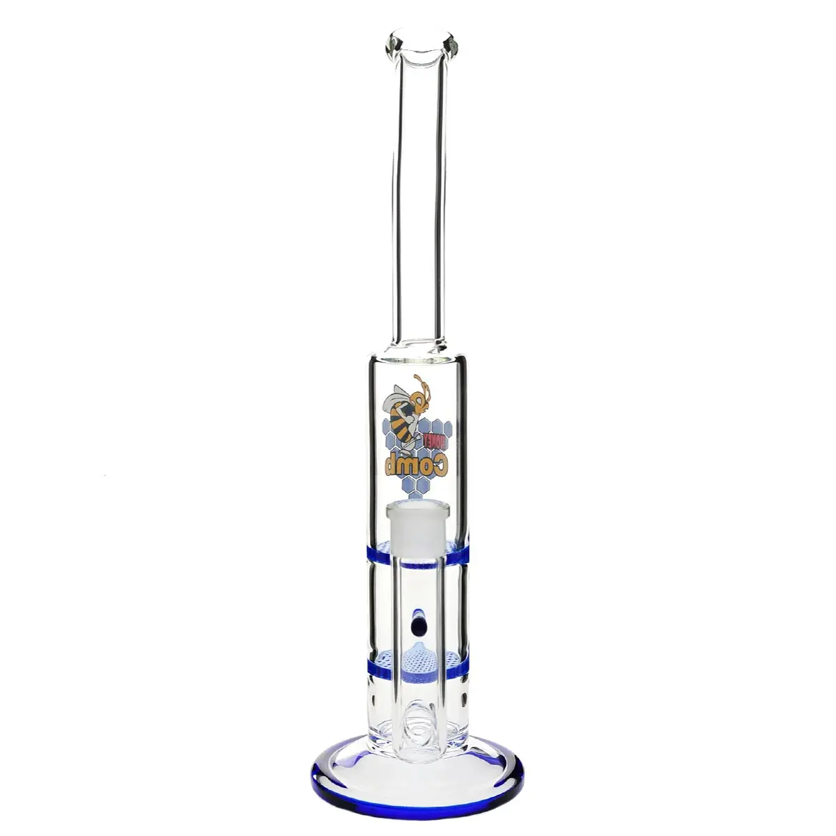 Black Leaf bong en verre Double Colored Honeycomb 36cm