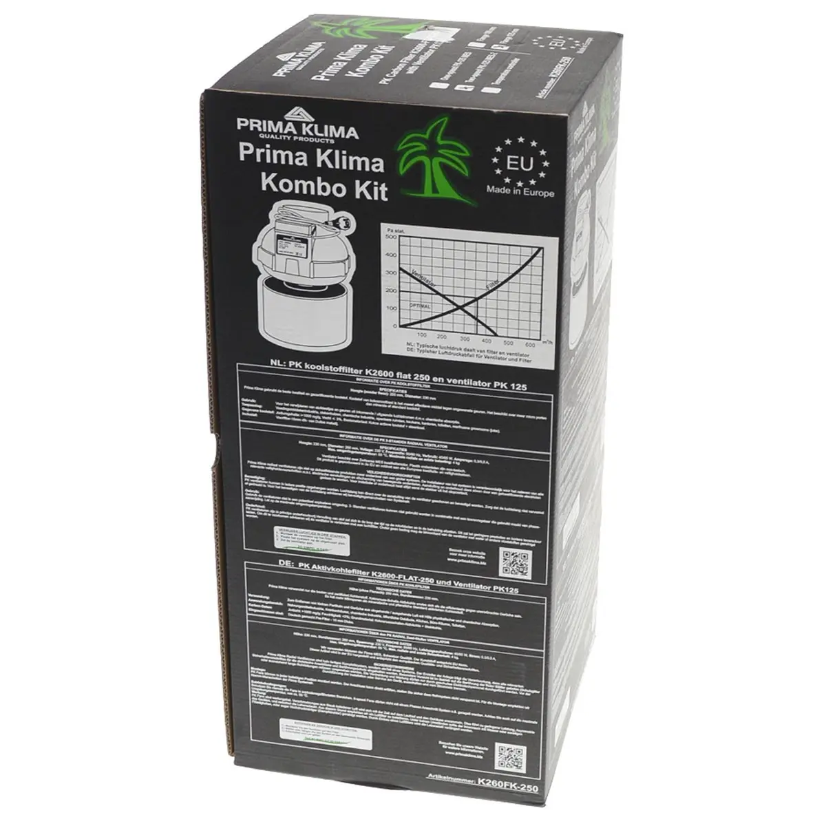 PrimaKlima kit d'air: ventilateur 2 vitesses + filtre