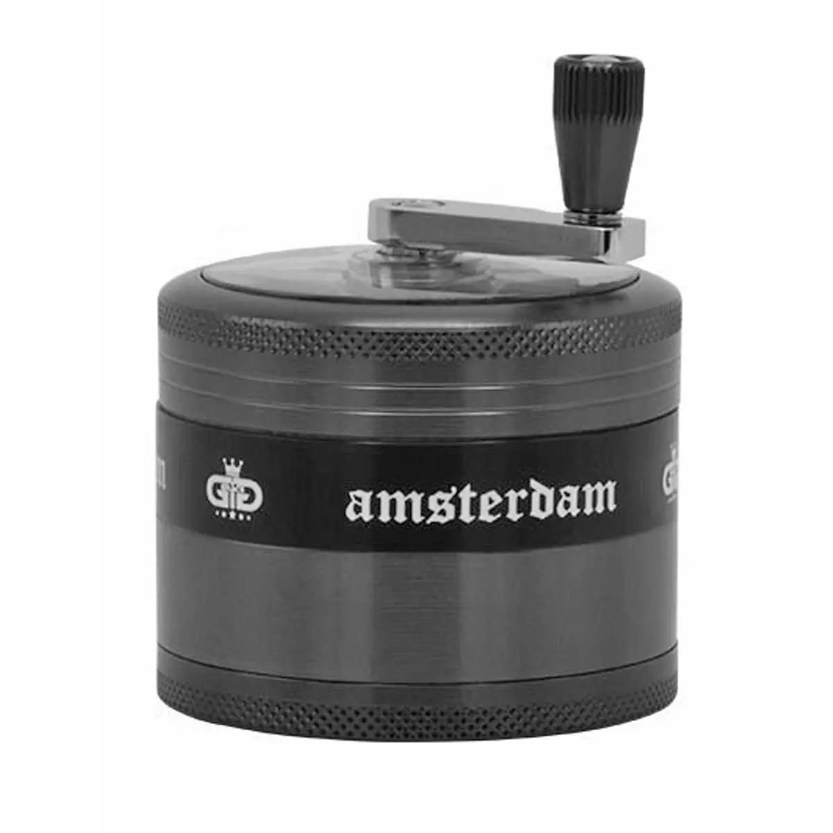 Grace Glass Amsterdam Broyeur à manivelle - noir 63mm 