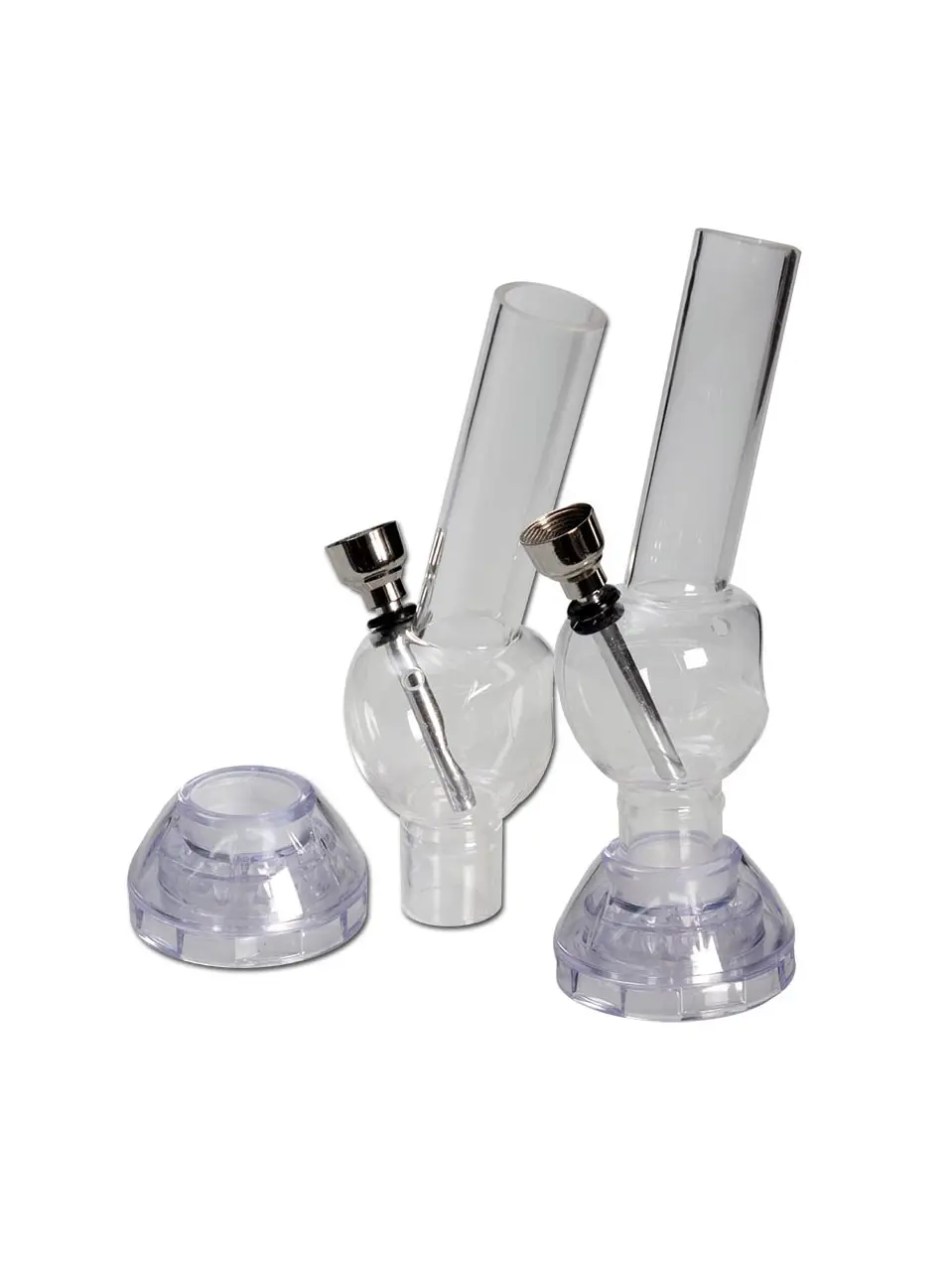 Mini Bong Acrylique + Moulin 17cm "Cone"