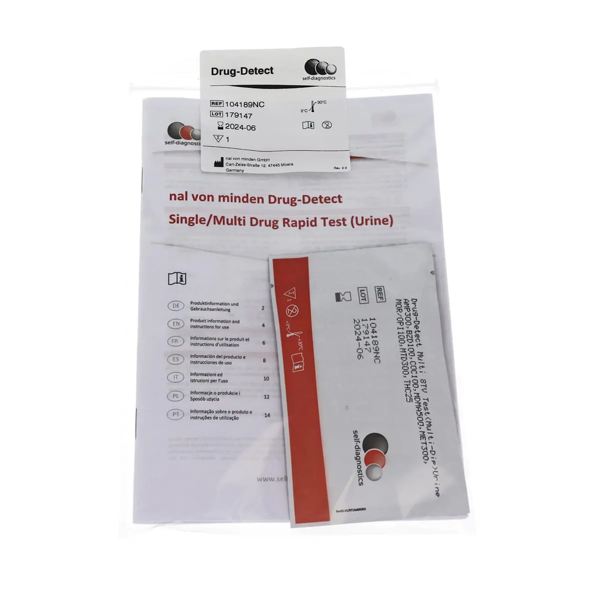 Multi-8 Test de dépistage de drogues Paramètres MPU