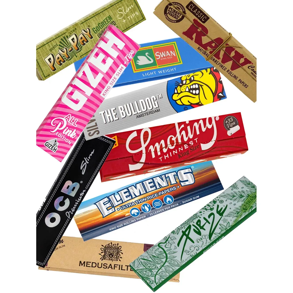 Papier à rouler kit de dégustation, 10 papiers