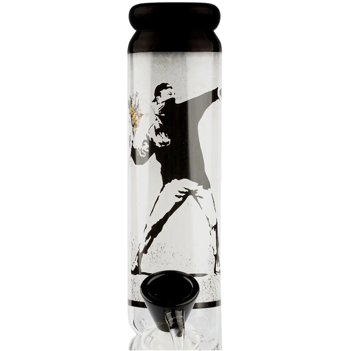 Grace Glass 'Banksy Flower Thrower' Bang 34 cm