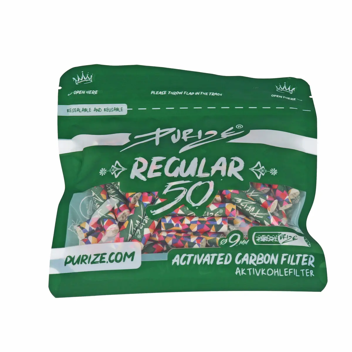 Filtre à charbon actif PURIZE® - Taille normale 50x - multicolore