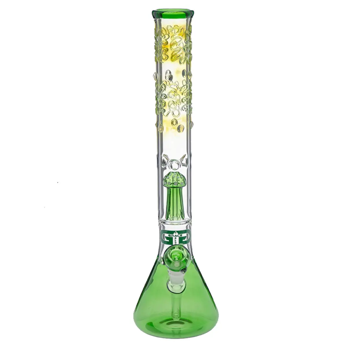 Grace Glass Bong en verre "Playful Green Patty" 50cm