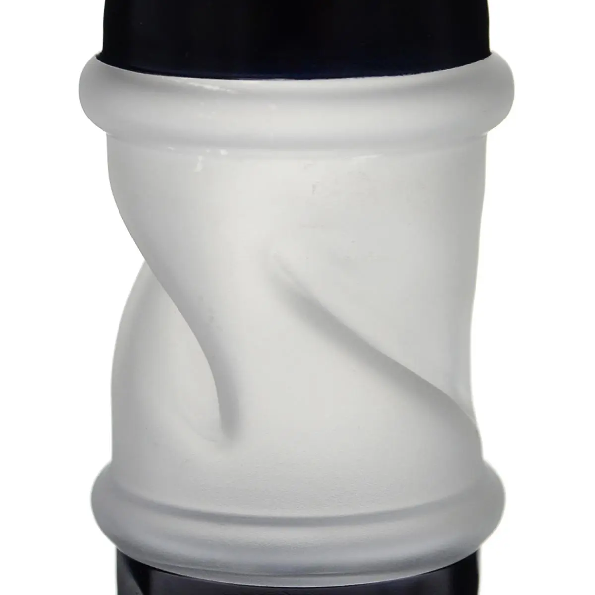 Bang en verre noir ICE sablé 43cm