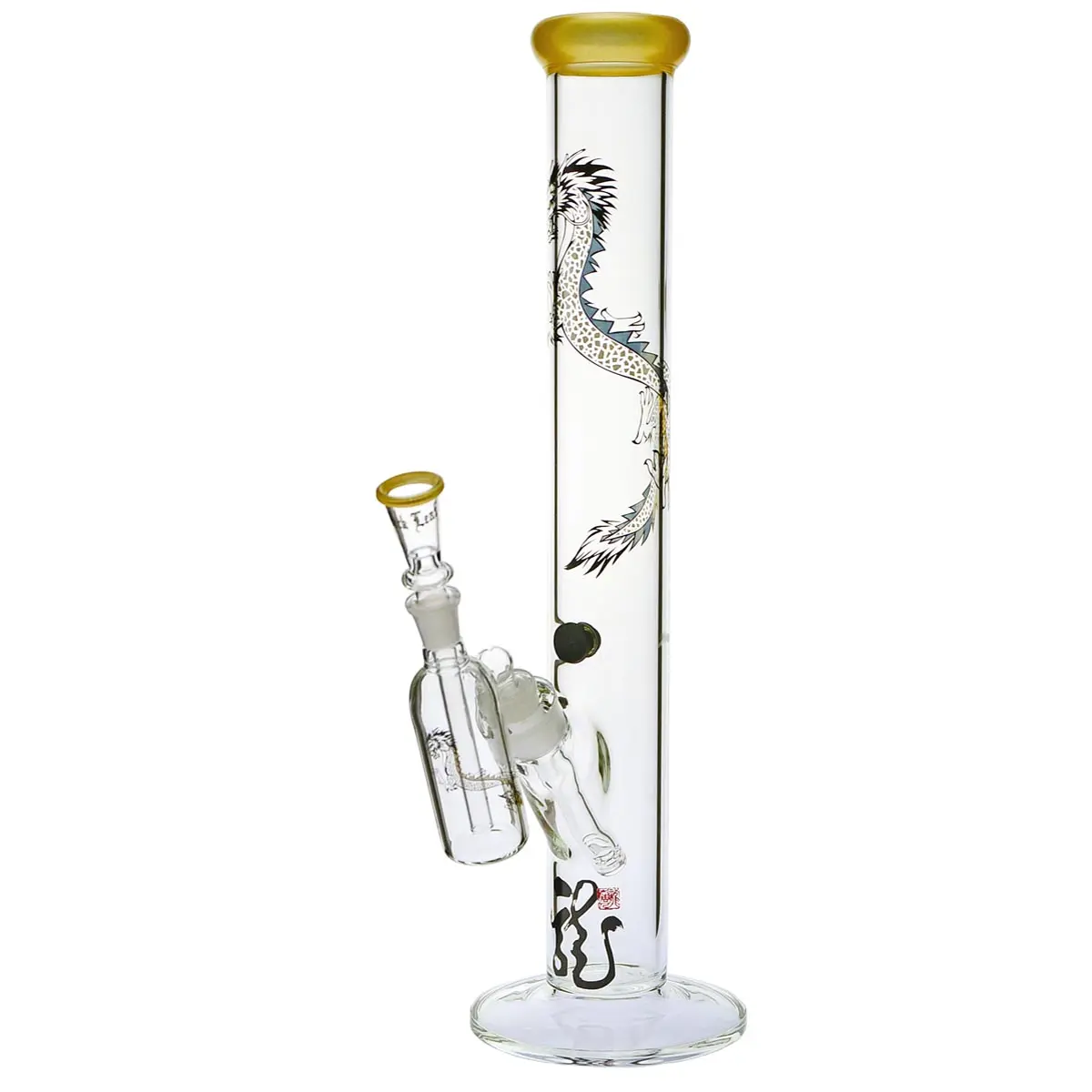 Black Leaf Bong GTI Golden Dragon droit