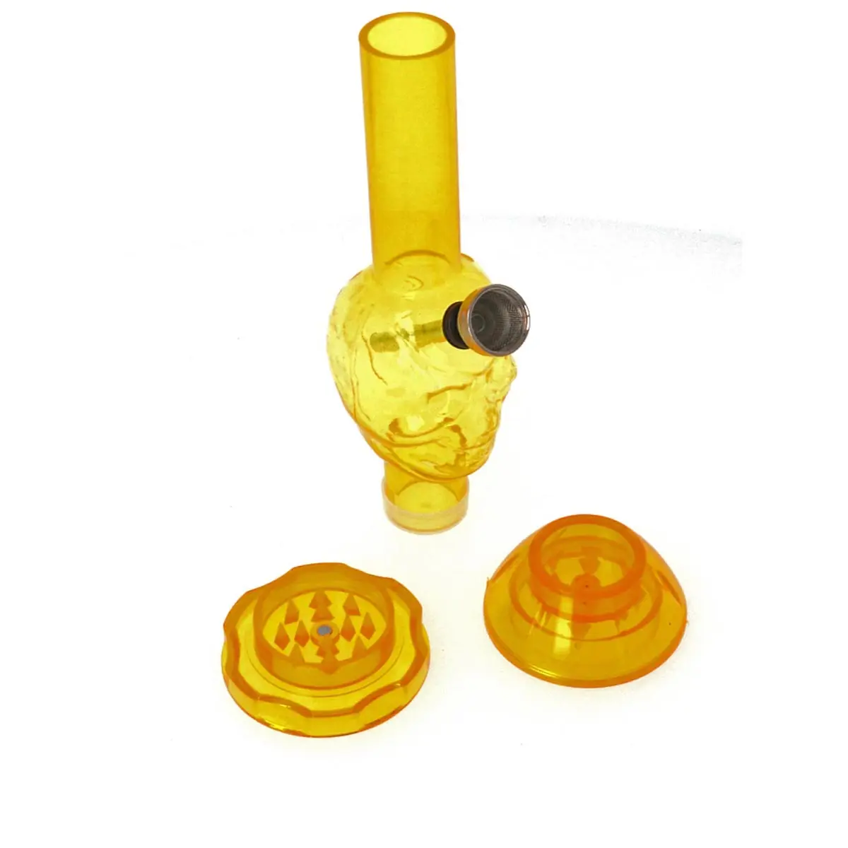 Mini Bong Acrylique + Moulin 17cm "Skull"