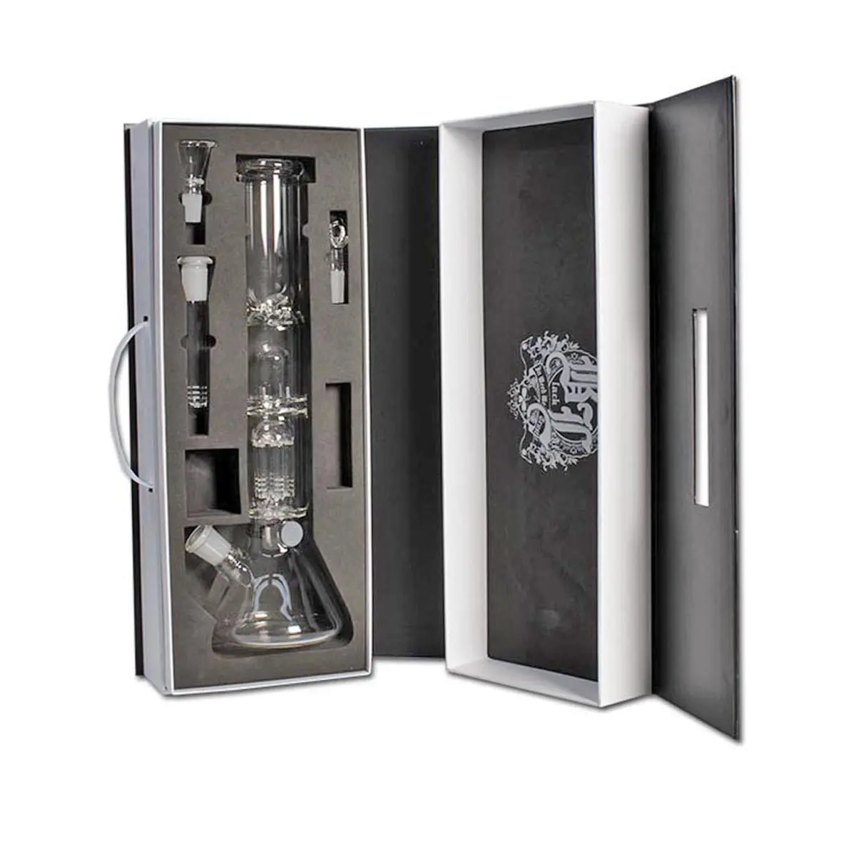 Bong en valise Black Leaf avec percolateur - glace et foyer à l'huile