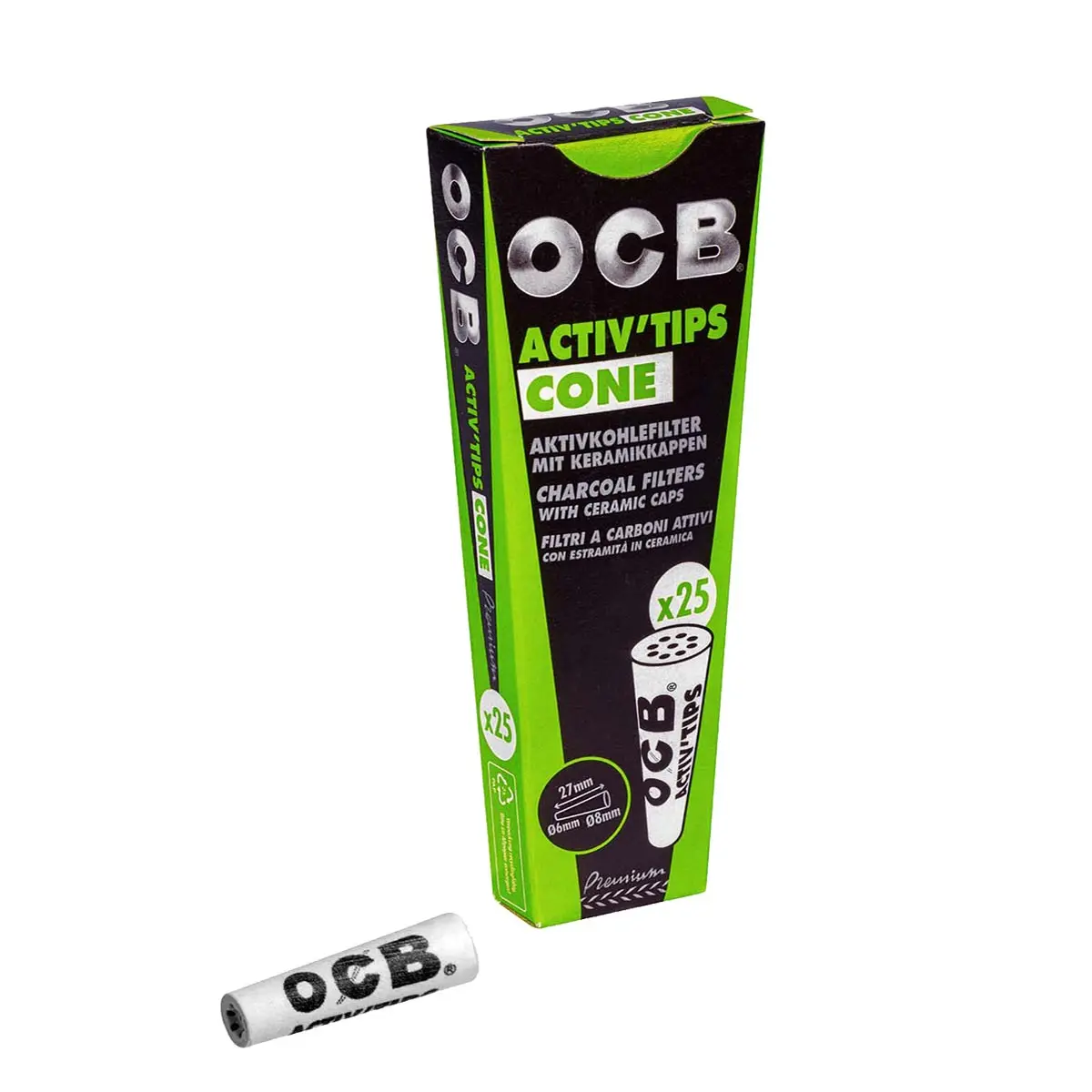 OCB filtre à charbon actif conique 6mm