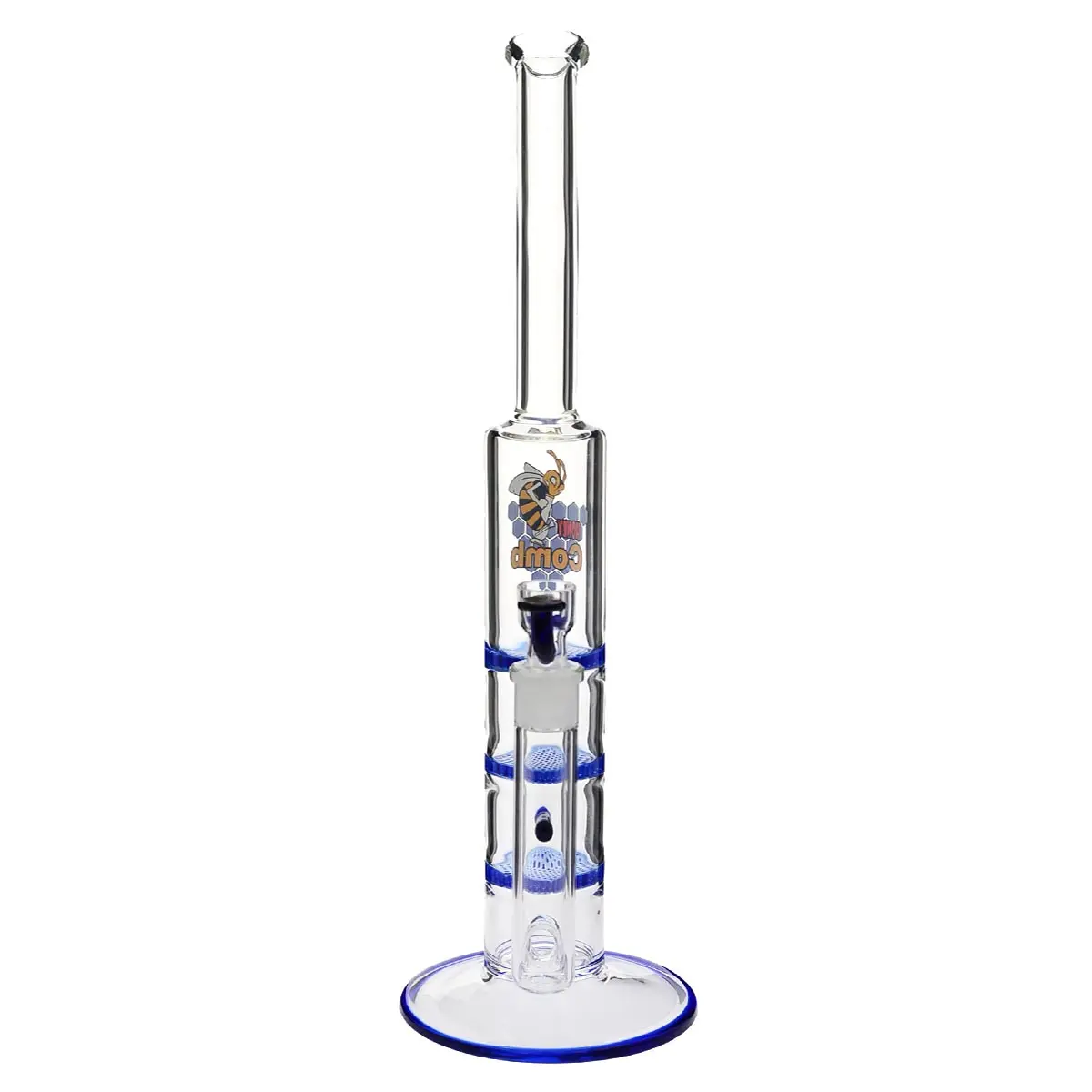 Black Leaf bong en verre Triple Colored Honeycomb 42cm