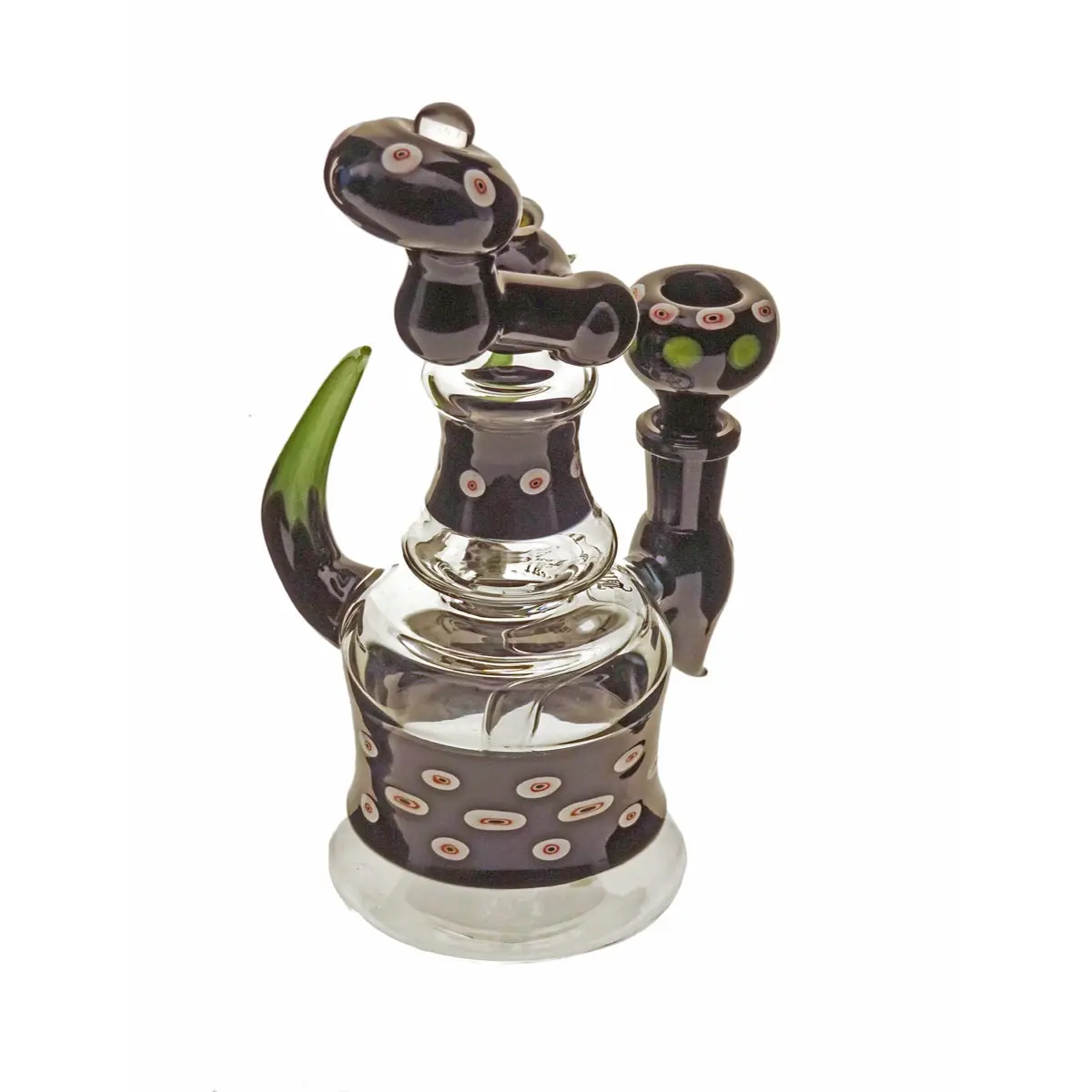 Pipe en verre 'Black Leaf' Horny 14,5 mm