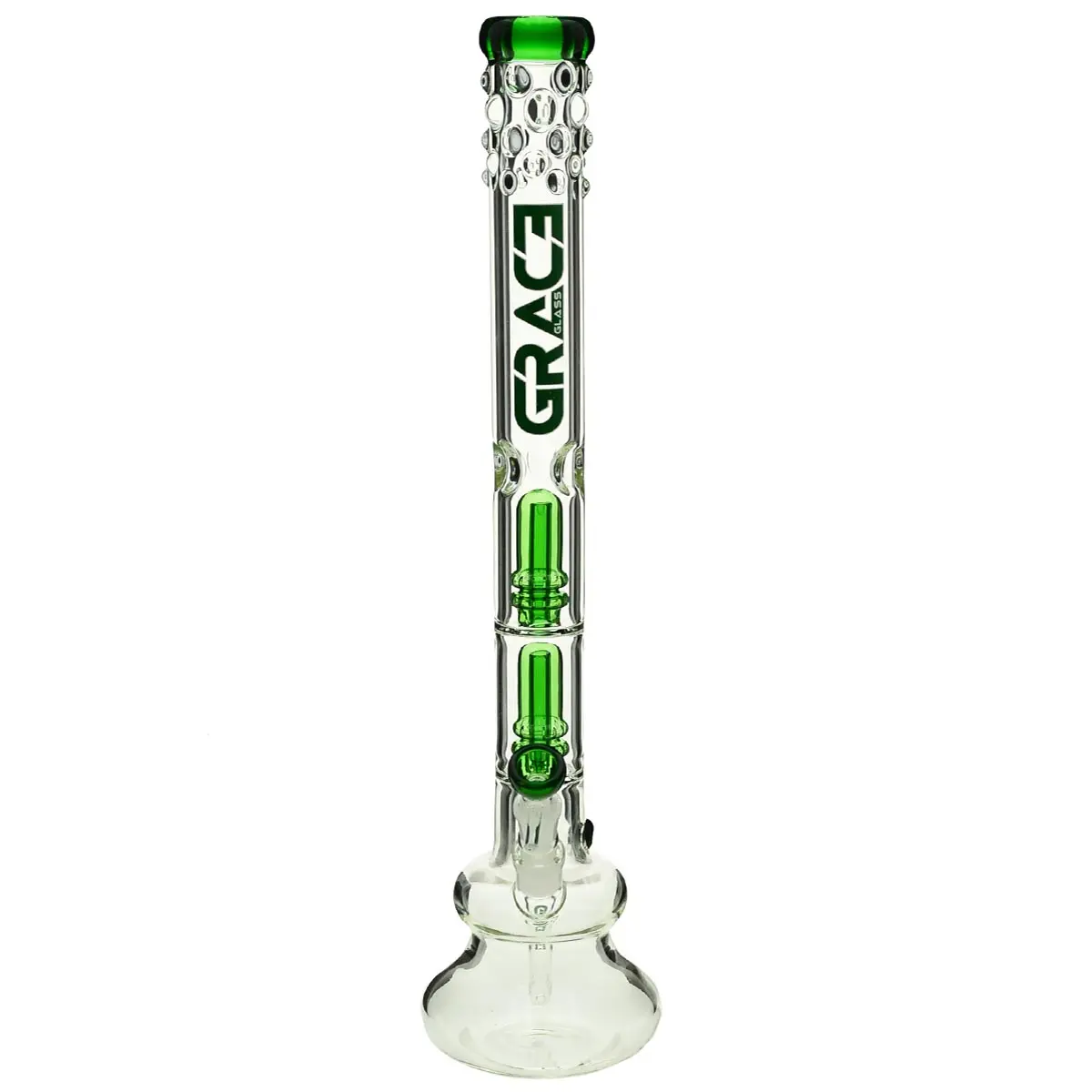 Grace Glass bang en verre "Green Appetent April" 56cm