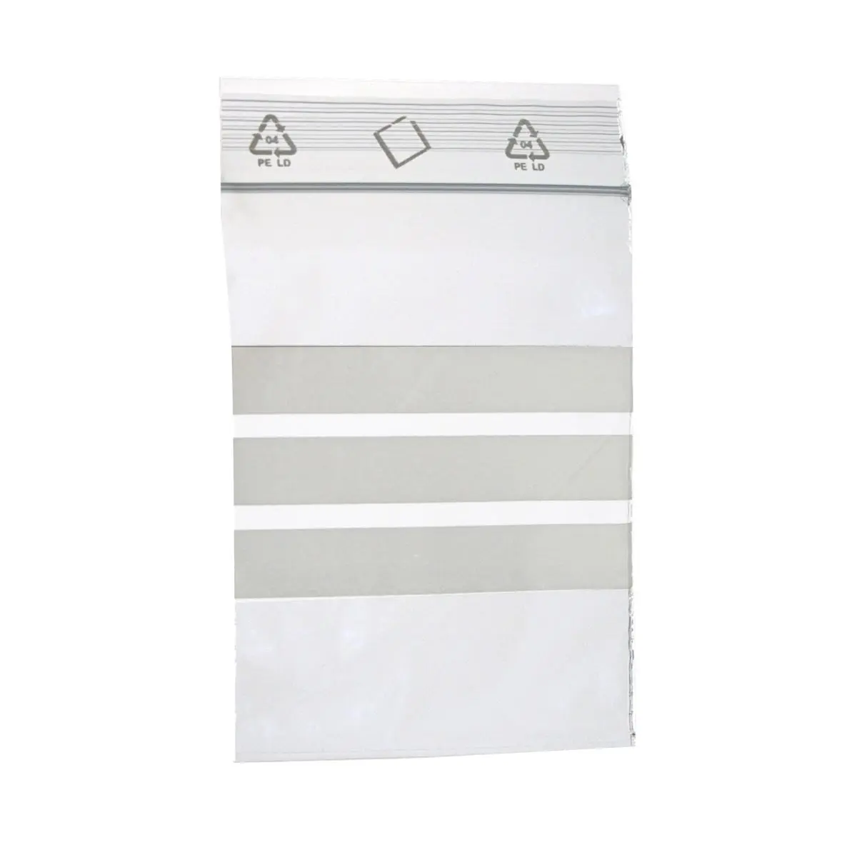 Sachets fermeture zip avec étiquette - 100 pcs