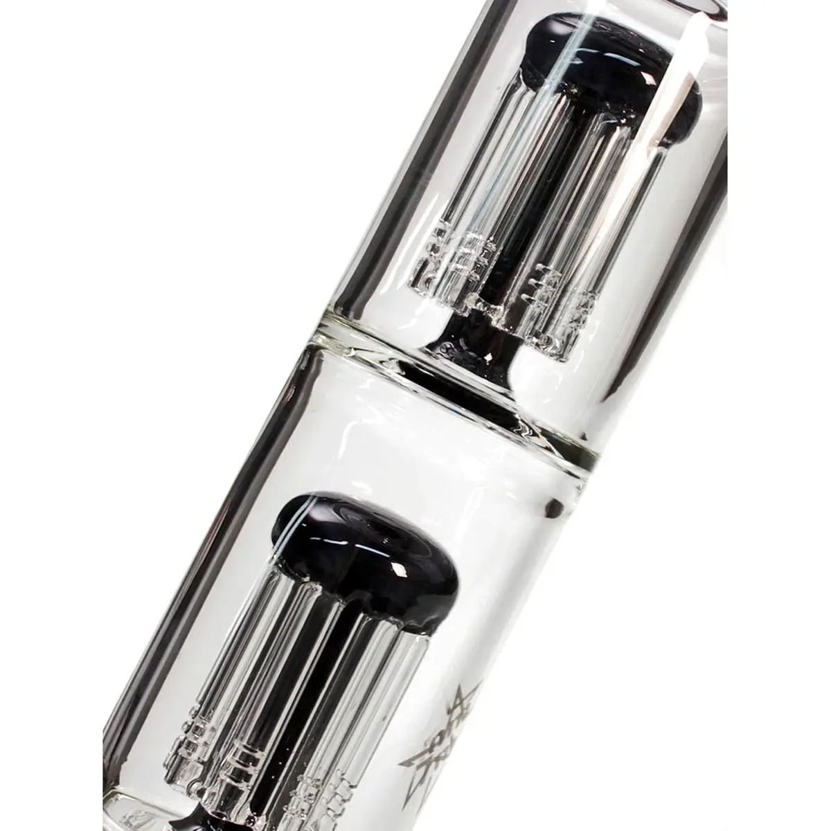 Blaze Glass Tower bong à double Percolateur - 56 cm, noir