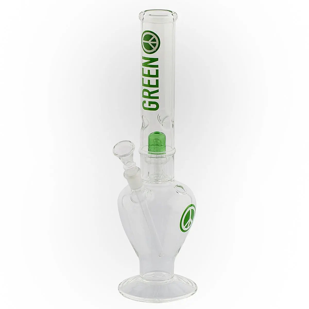 Bong Greenline 'Peace' avec perc dome 35 cm