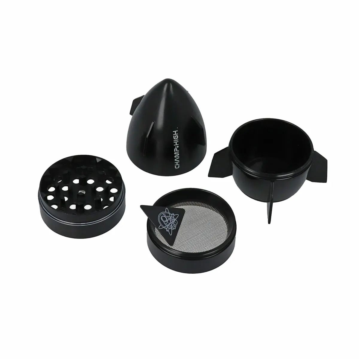 Broyeur Champ High 4 pièces 'Black Spaceship' 