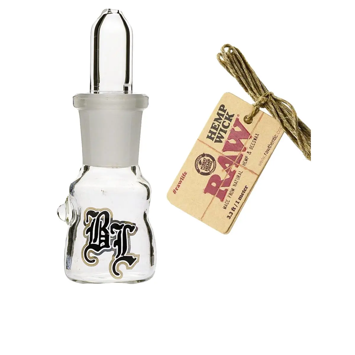 RAW Hemp Wick mèche de chanvre 1m + distributeur