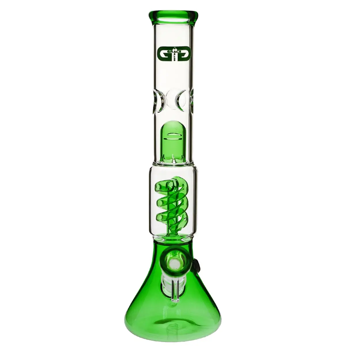 Grace Glass Bong en verre "Lewd Green Lizzy" 35cm