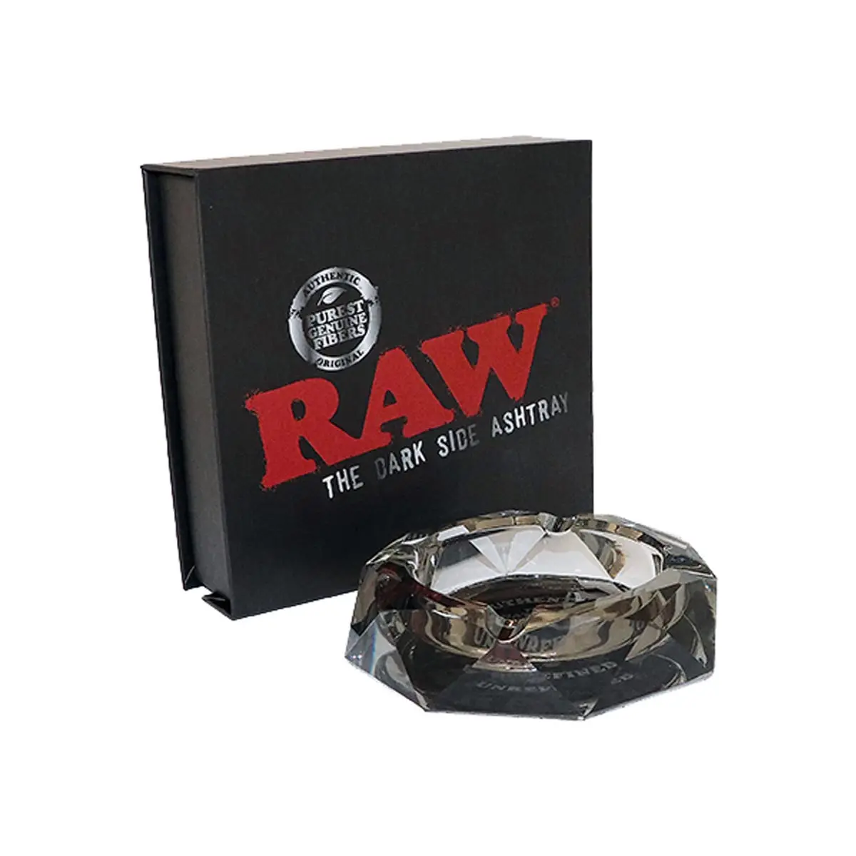 Cendrier de table RAW en verre 'Darkside'