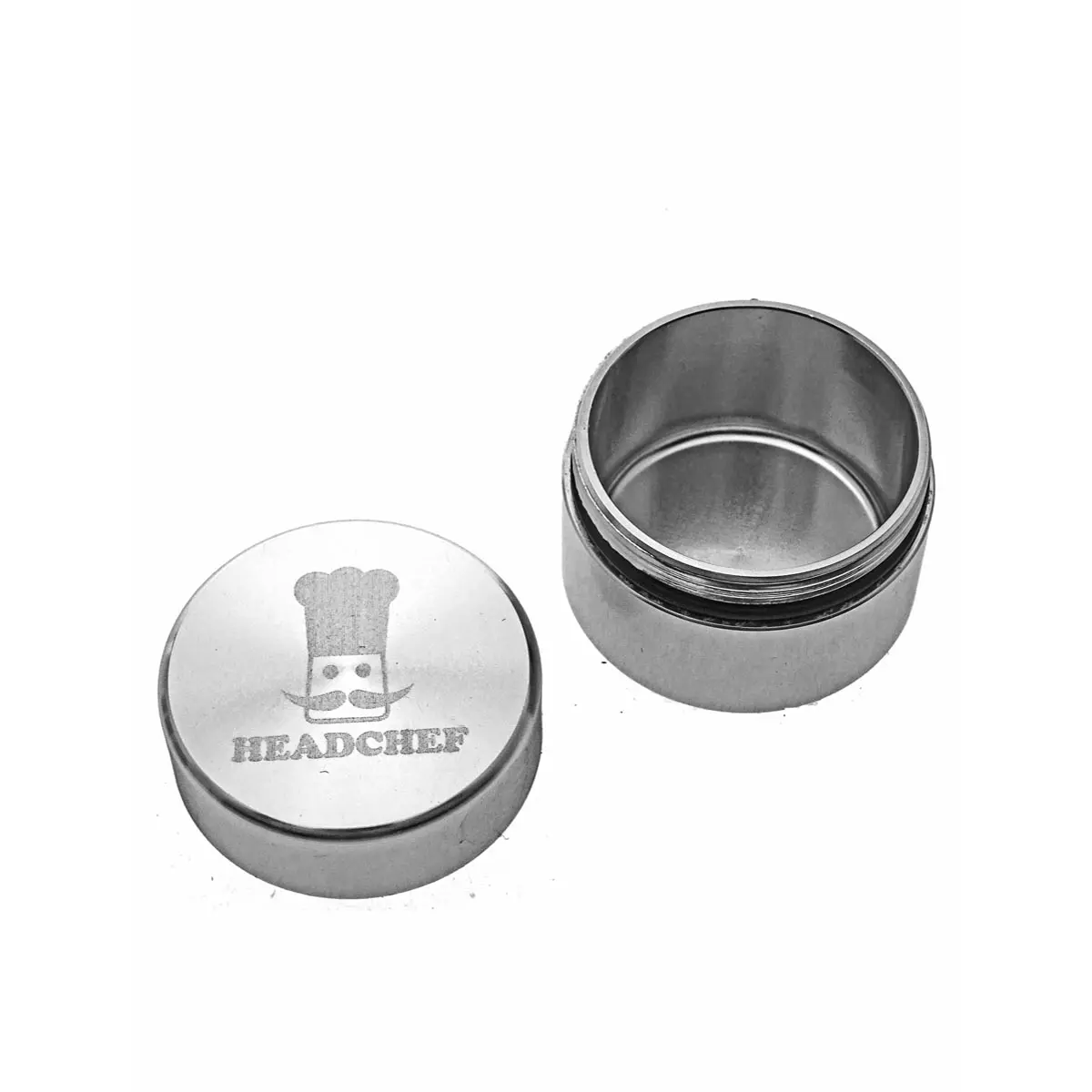 Headchef récipient en métal petit en argent